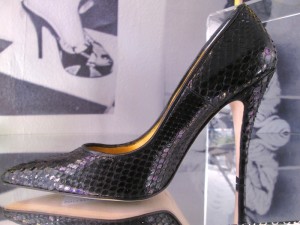 Terry de Havilland black python winklepicker stilleto