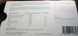 Inner Me Lustrous Locks Vitamin Complex Ingredients