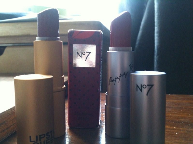 Lipstick Queen Saint Natural and Poppy King for No 7 Power