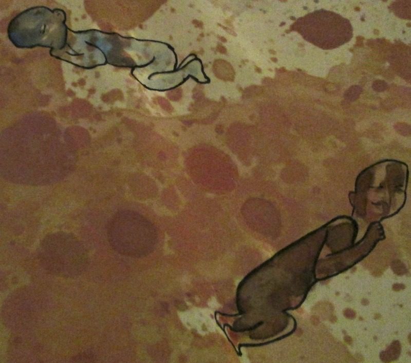 Marc McGreevy babies detail from Handpicked Scarves for Save The Children