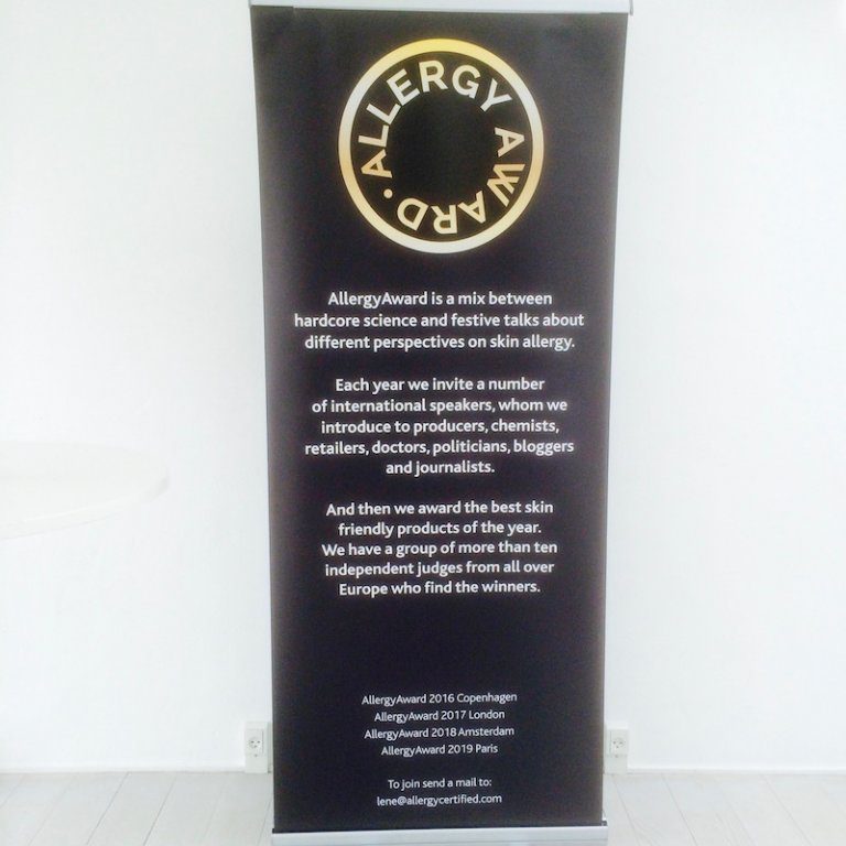 AllergyAward16 display board