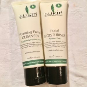 Sukin foaming facial cleanser and facial moisturiser
