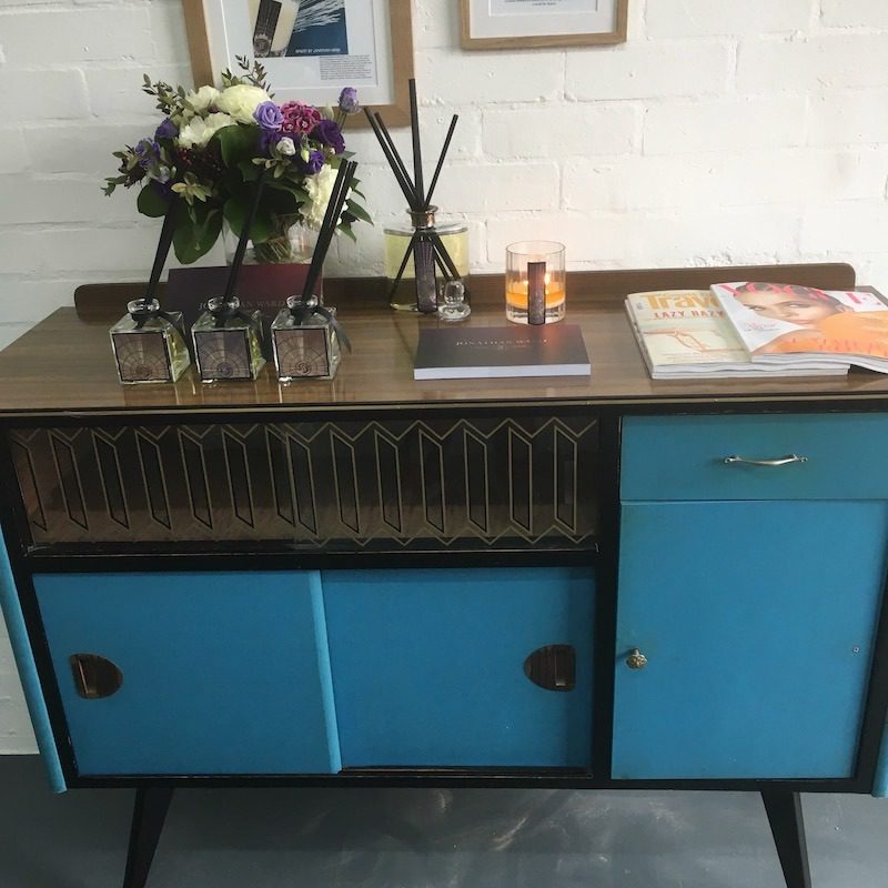 mid century sideboard at Jonathan Ward candle studio