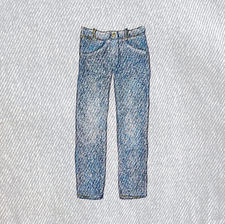 Jeans artwork by Nancy Glowinski