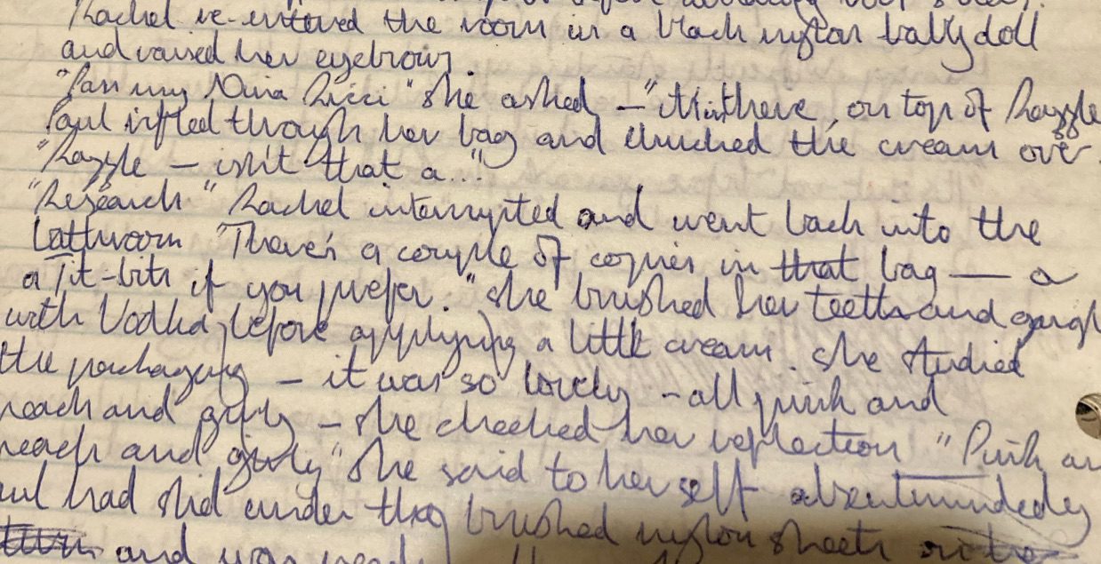 Extract of fiction by author and author's friend c. 1993