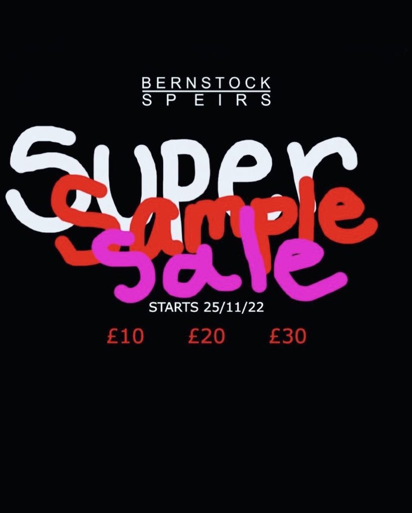 Bernstock Speirs sample sale 25 November 2022