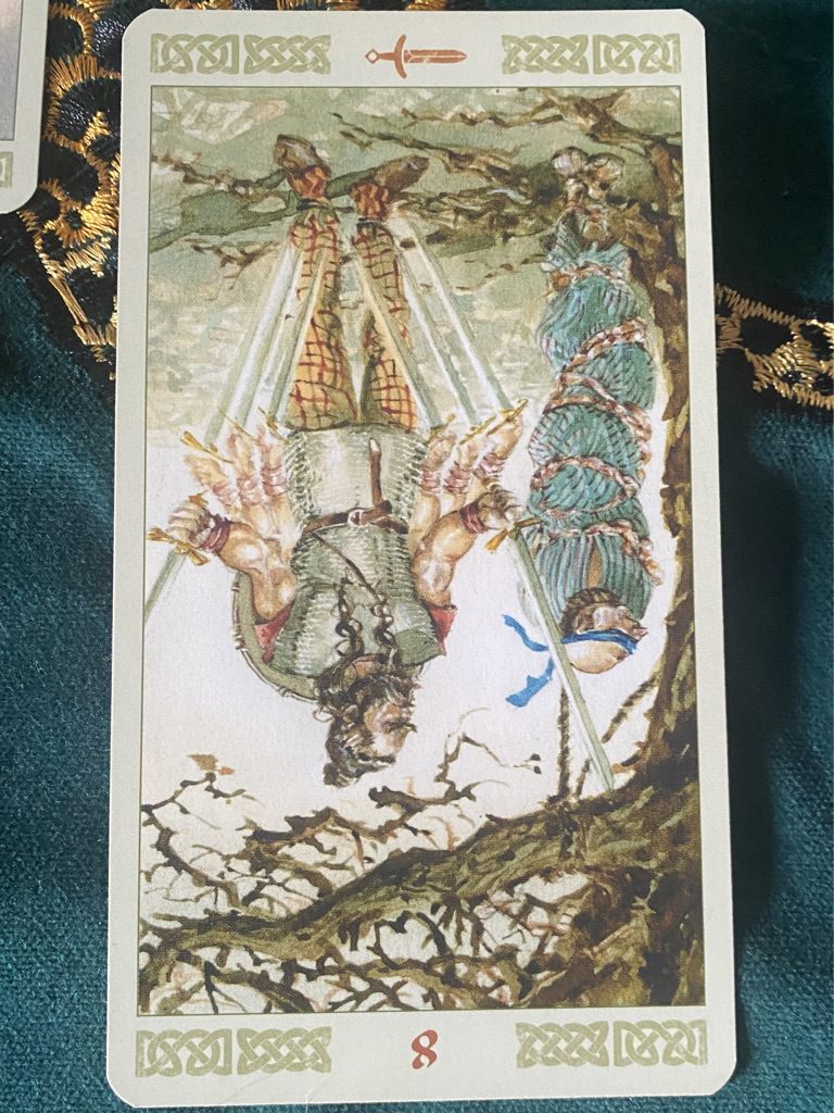 Vikings Tarot Eight of Swords Reversed