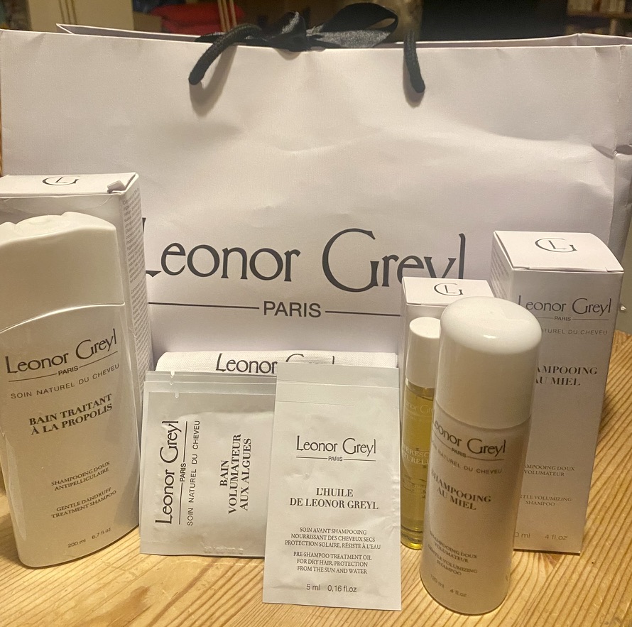 Leonor Greyl products unboxed, and samples