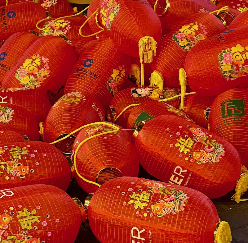 Pile of red lanterns
